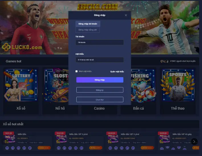 Đăng nhập luck8